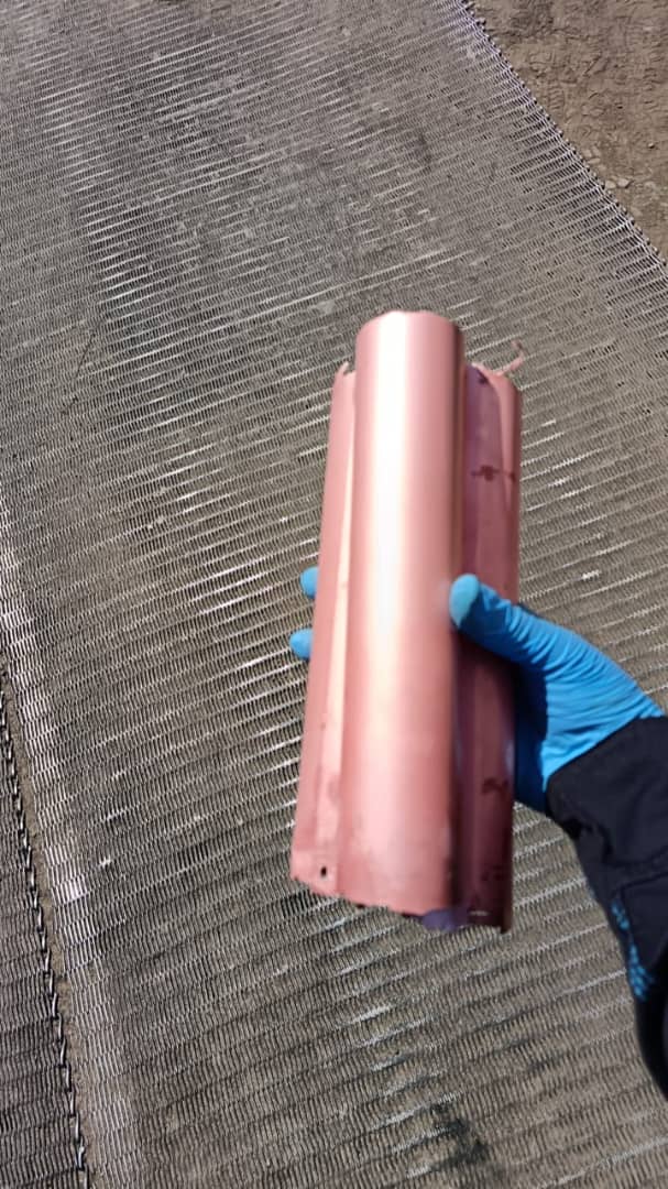 Copper product tubes in hand